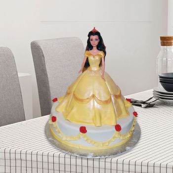 Cute Barbie Pineapple Cake